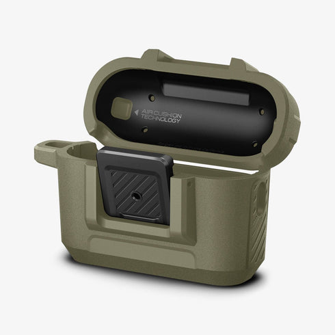 ACS05485 - Apple AirPods Pro 2 Case Lock Fit in matte black showing the front